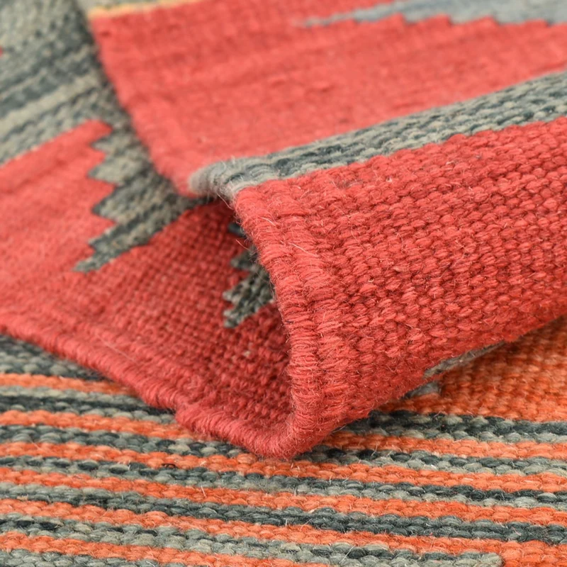 Kelim Modern Teppich 101x141cm - mehrfarbig