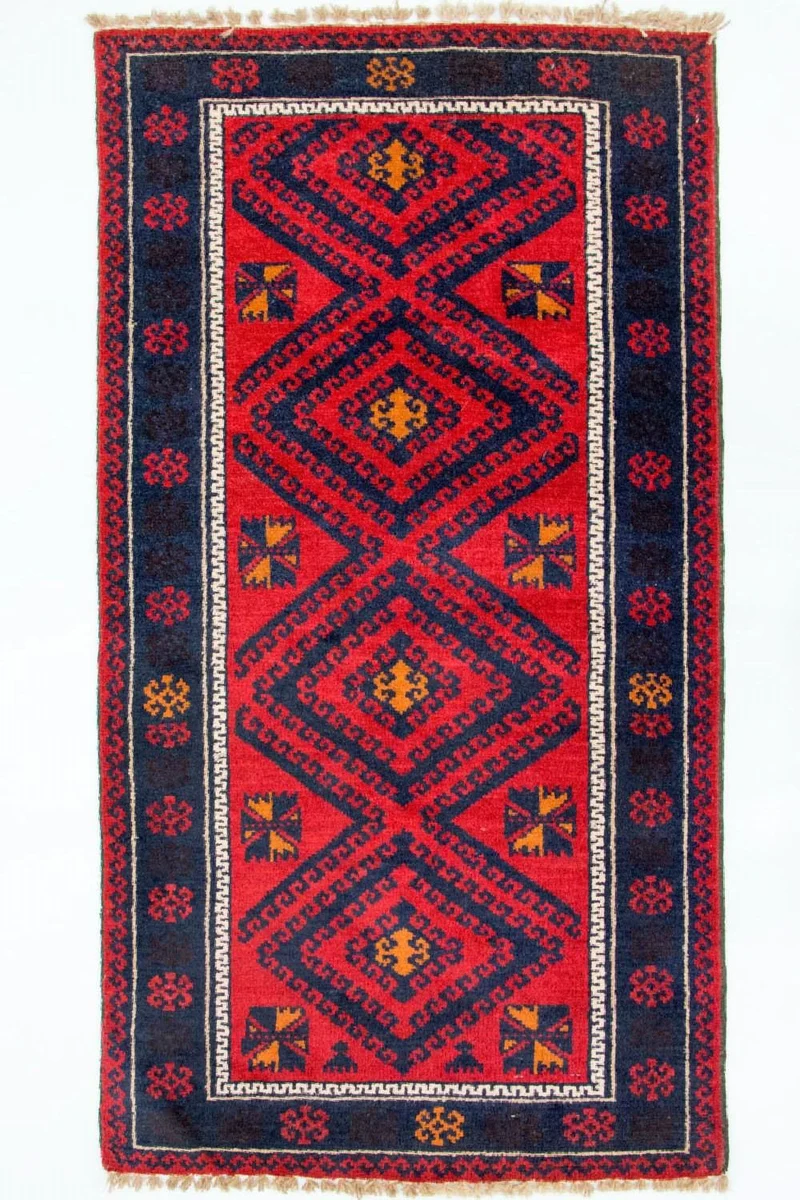 Belutsch Teppich 67x135cm - Orientteppich - rot