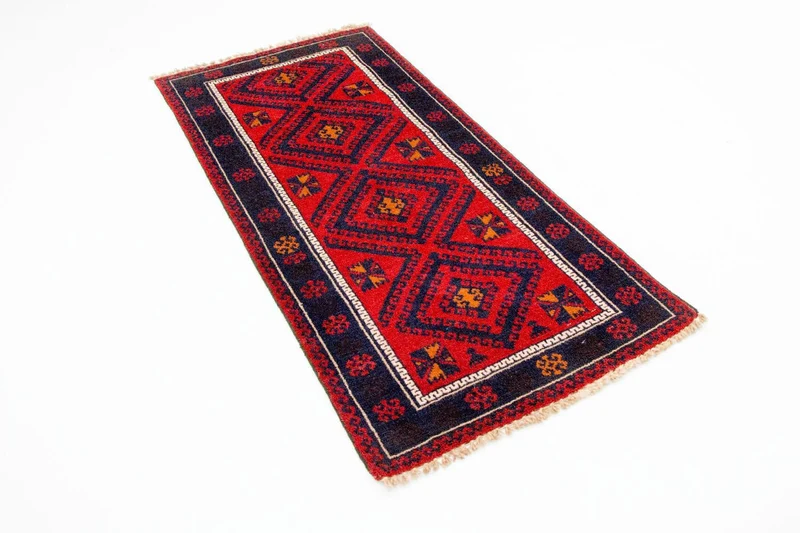 Belutsch Teppich 67x135cm - Orientteppich - rot