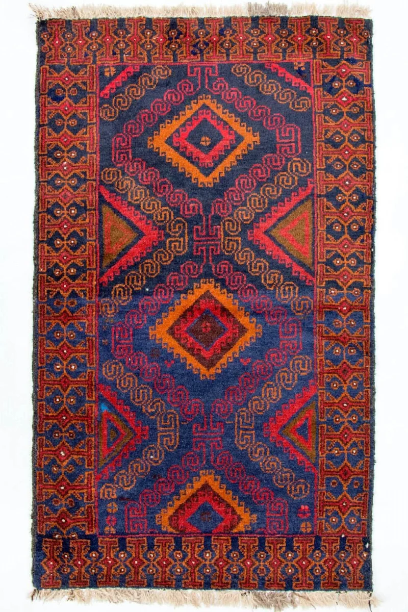Belutsch Teppich 79x140cm - Orientteppich - blau