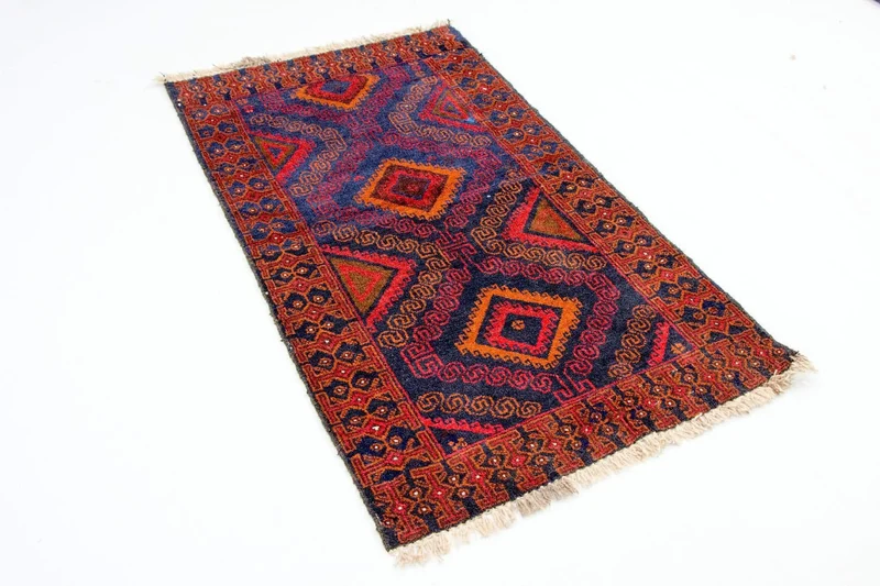 Belutsch Teppich 79x140cm - Orientteppich - blau
