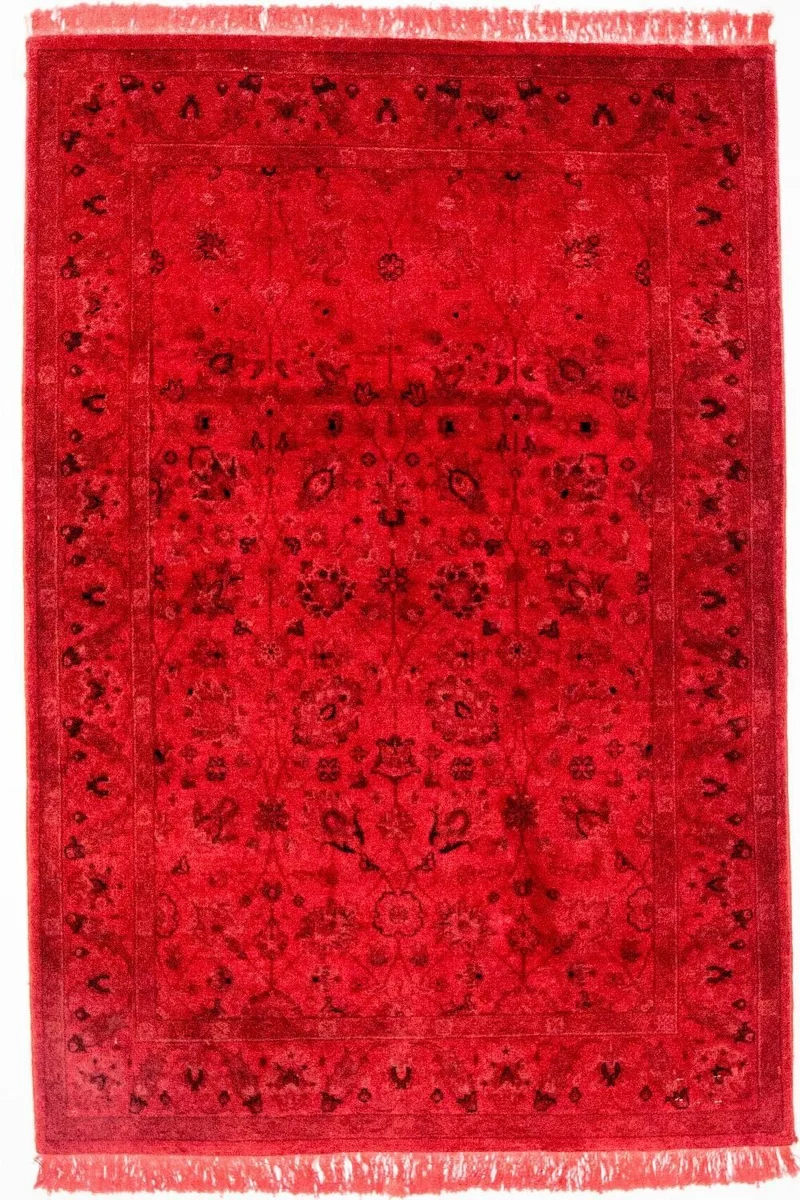 Vintage Teppich 124x180cm - rot