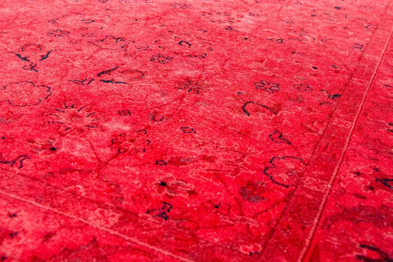 Vintage Teppich 124x180cm - rot