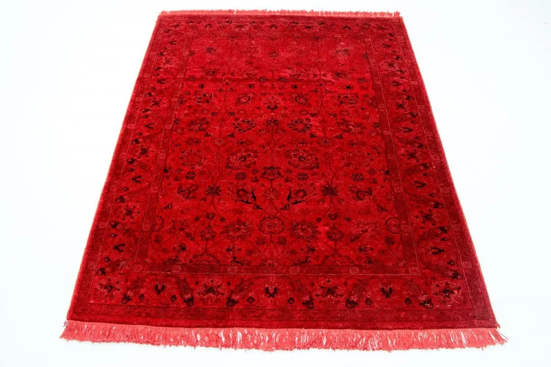Vintage Teppich 124x180cm - rot