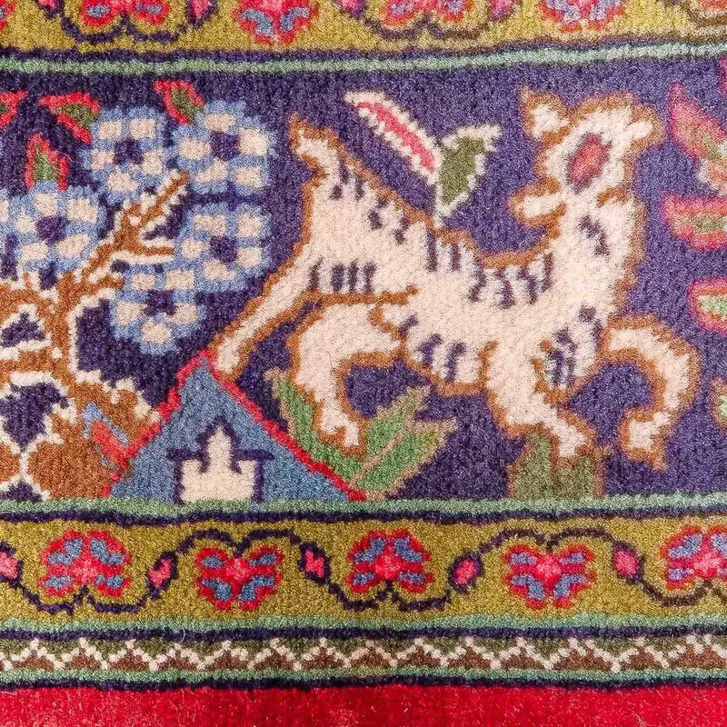 Ghom Teppich 140x200cm - Perserteppich - rot