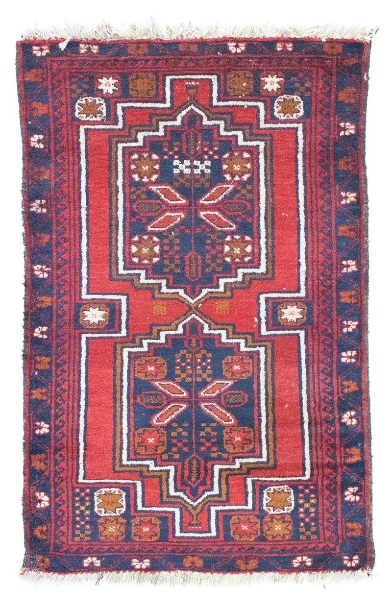 Belutsch Teppich 80x137cm - Orientteppich - rot