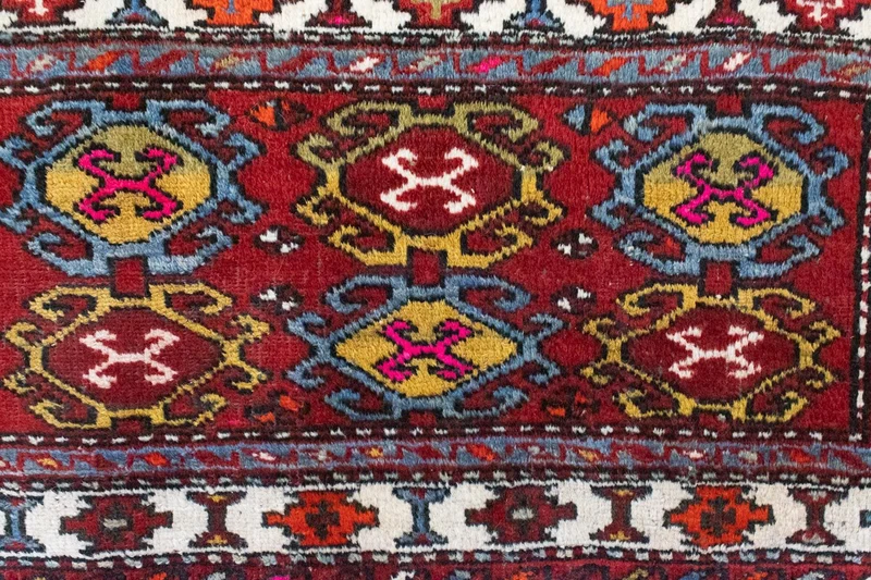 Heriz Teppich 50x106cm - Perserteppich - rot