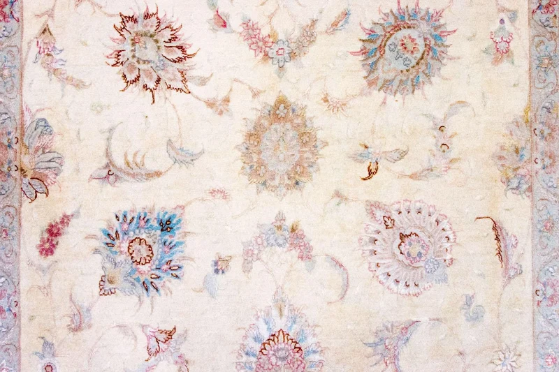 Täbriz - 50 Raj Teppich 147x204cm - Perserteppich - beige