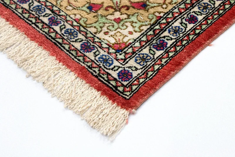 Ghom - Seide Teppich 56x75cm - Perserteppich - blau