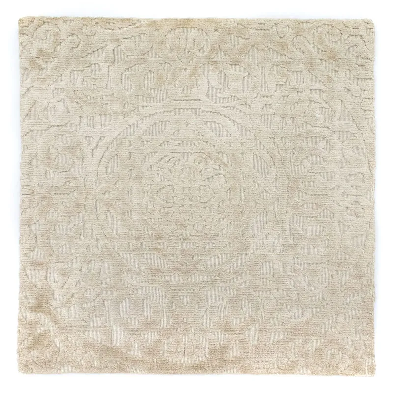 Wollteppich 66x67cm - beige