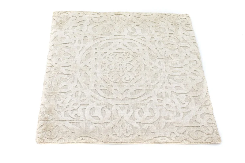 Wollteppich 66x67cm - beige