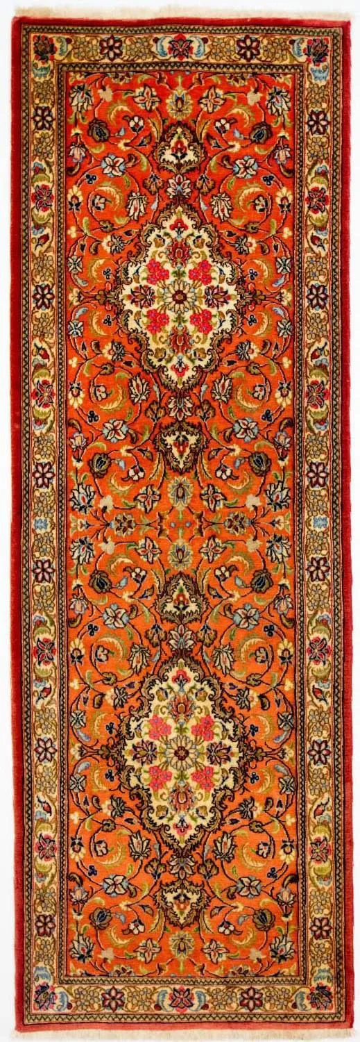 Ghom Teppich 70x213cm - Perserteppich - orange