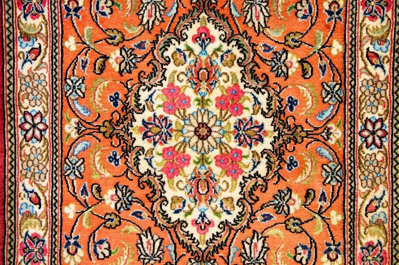 Ghom Teppich 70x213cm - Perserteppich - orange