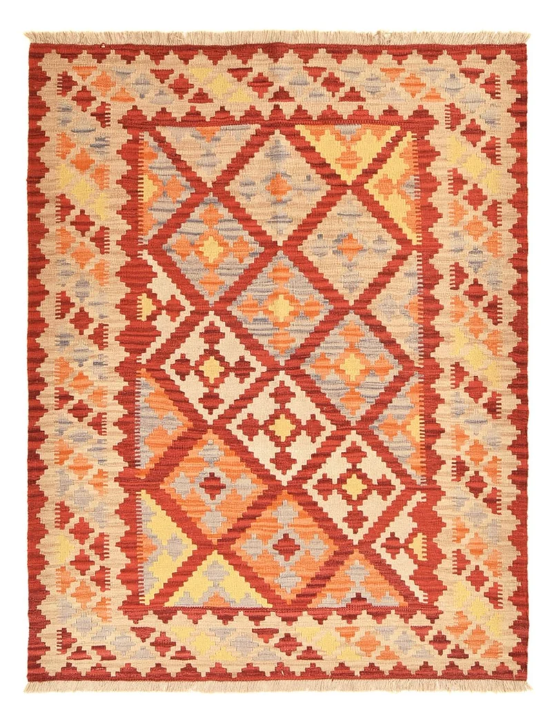 Kelim Fars Teppich 156x205cm - mehrfarbig