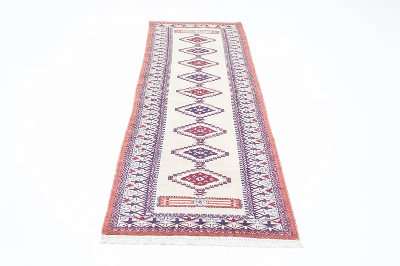 Pakistan Teppich 65x195cm - Orientteppich - beige
