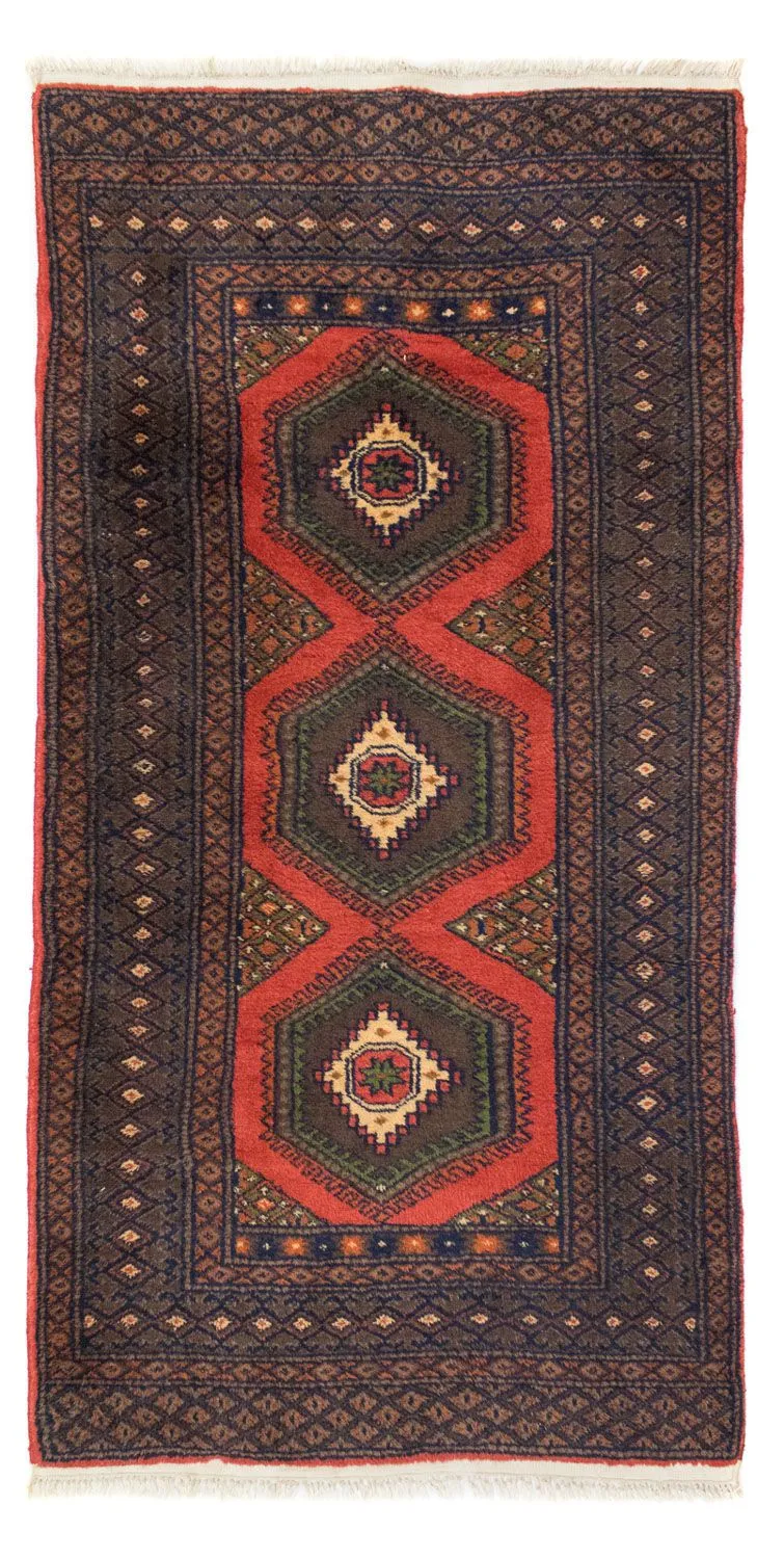 Hamadan Teppich 75x146cm - Perserteppich - rot
