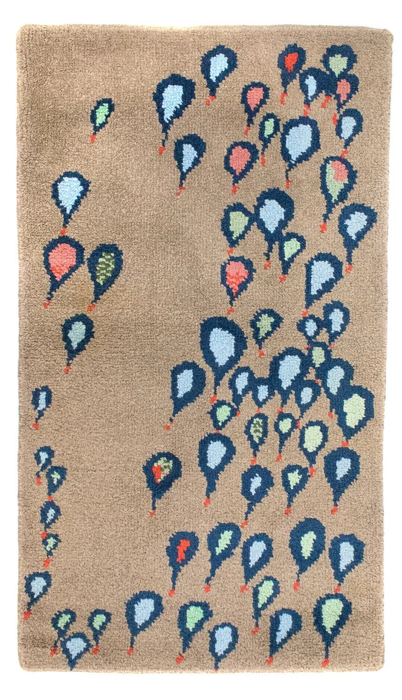Wollteppich 96x175cm - braun