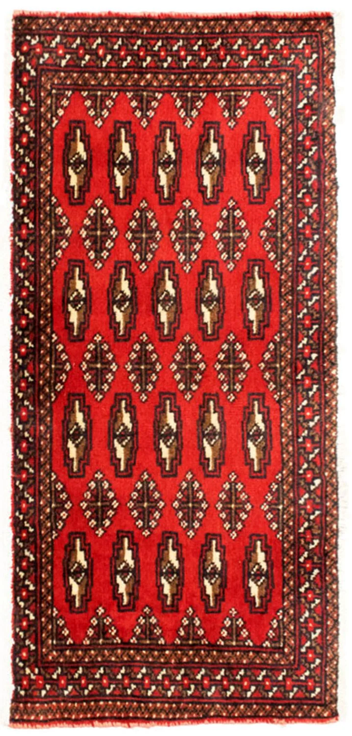 Turkaman Teppich 50x100cm - Orientteppich - rot