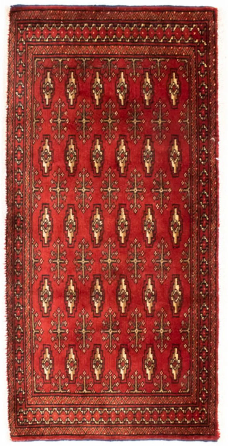 Turkaman Teppich 50x100cm - Orientteppich - rot