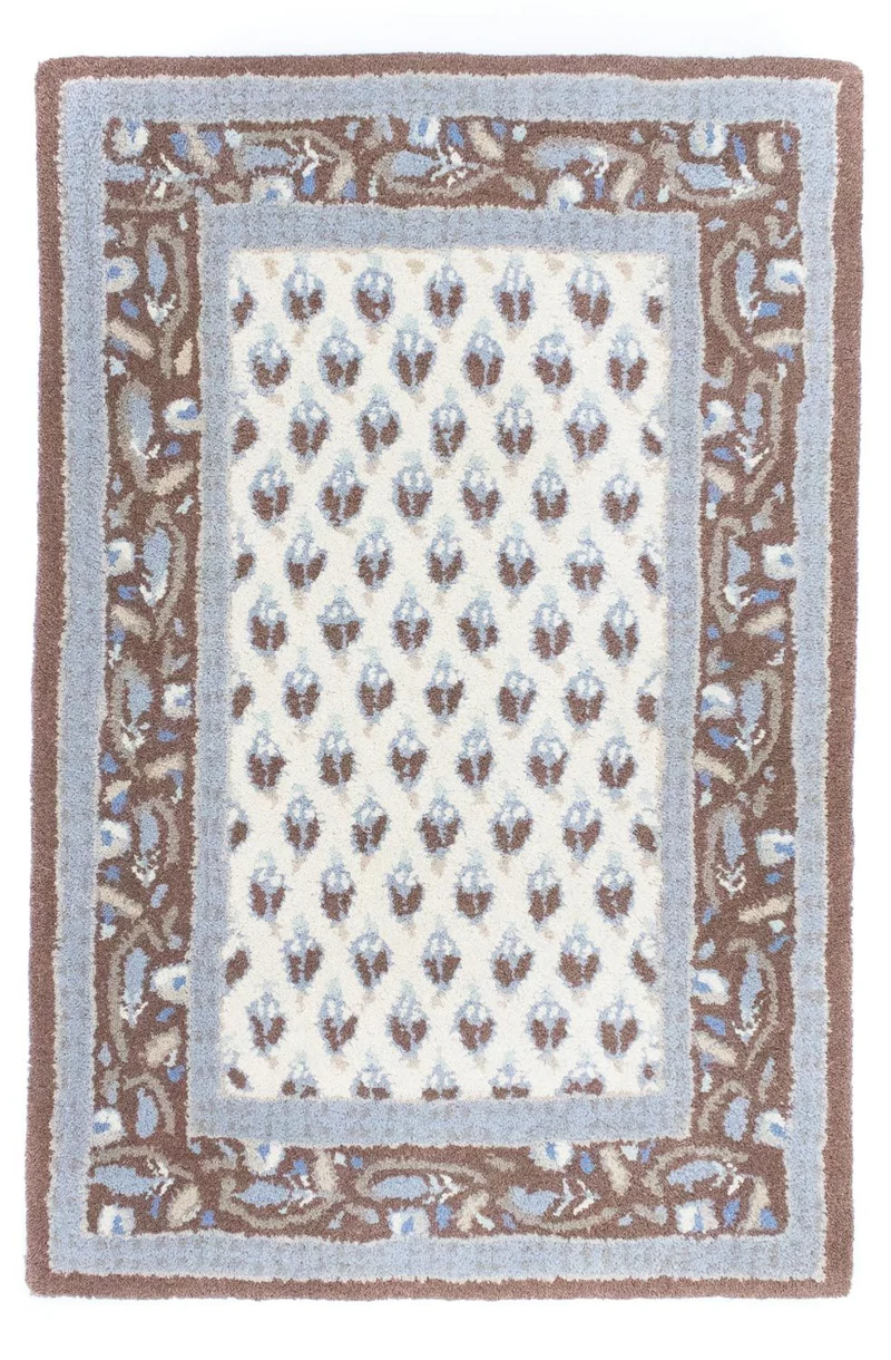 Wollteppich 59x88cm - beige