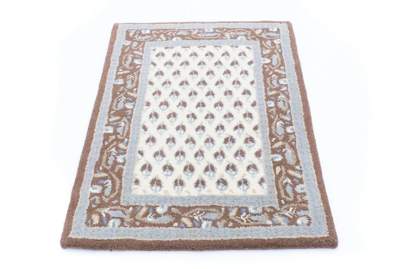Wollteppich 59x88cm - beige