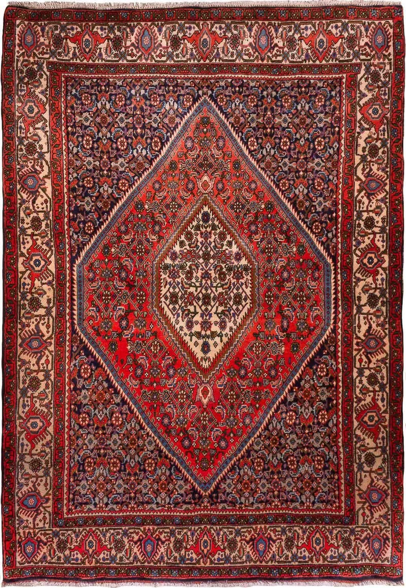 Bidjar Teppich 120x181cm - Perserteppich - rot