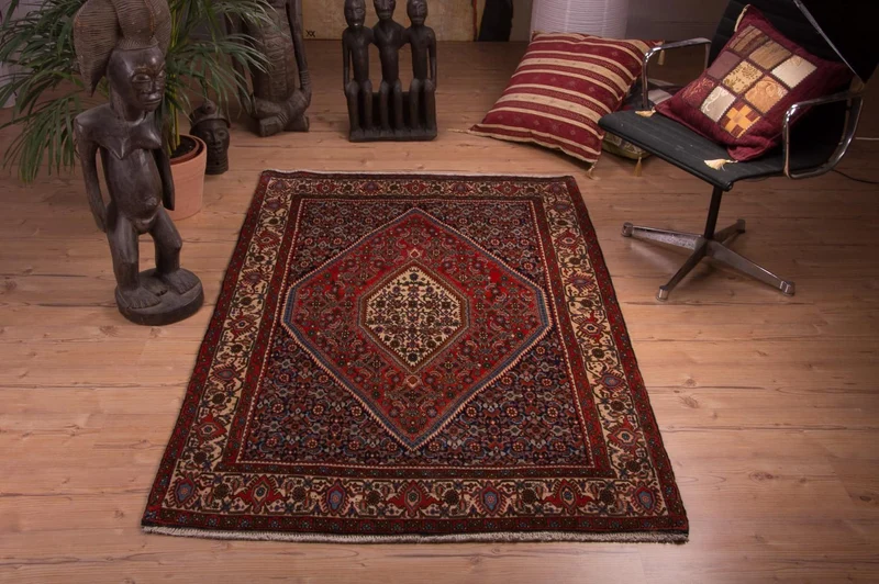 Bidjar Teppich 120x181cm - Perserteppich - rot