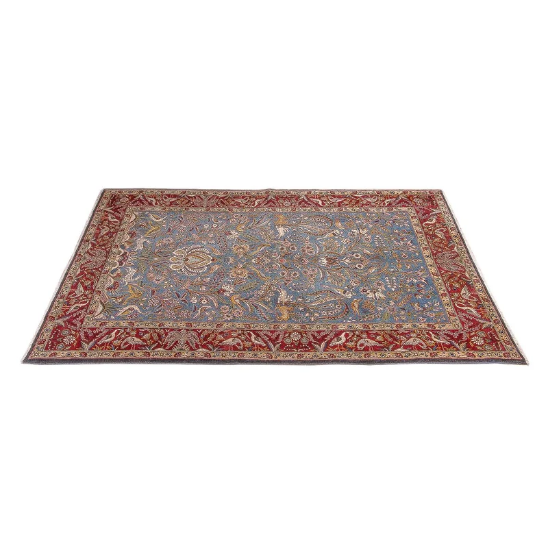 Ghom Teppich 137x207cm - Perserteppich - hellblau