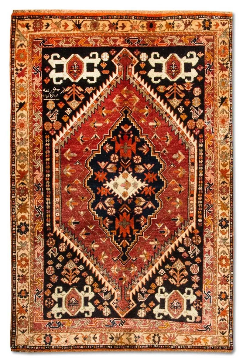 Ghashghai Teppich 128x209cm - Perserteppich - blau
