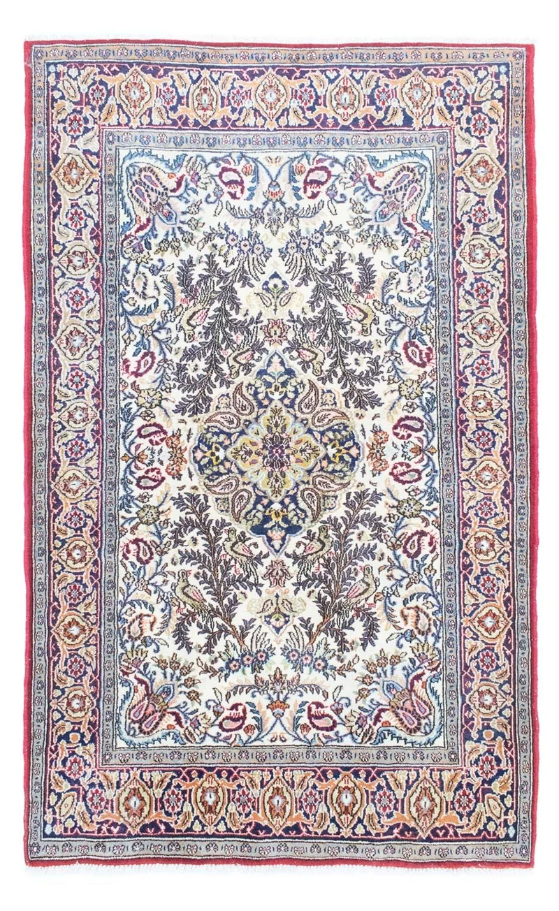 Ghom Teppich 105x166cm - Perserteppich - beige