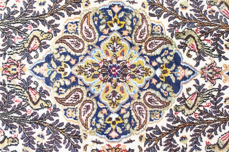 Ghom Teppich 105x166cm - Perserteppich - beige