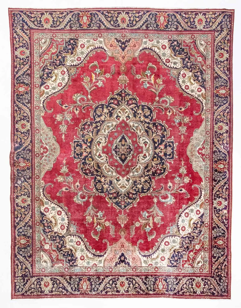 Täbriz Teppich 277x367cm - Perserteppich - rot