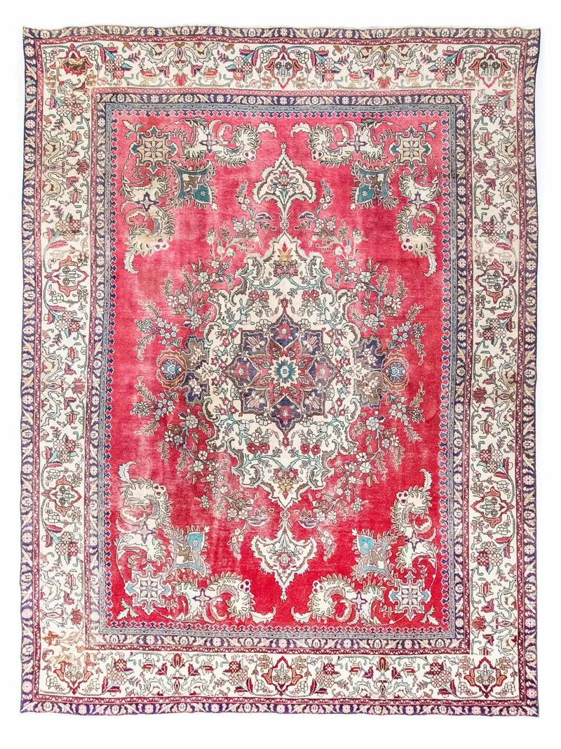 Täbriz Teppich 285x393cm - Perserteppich - rot