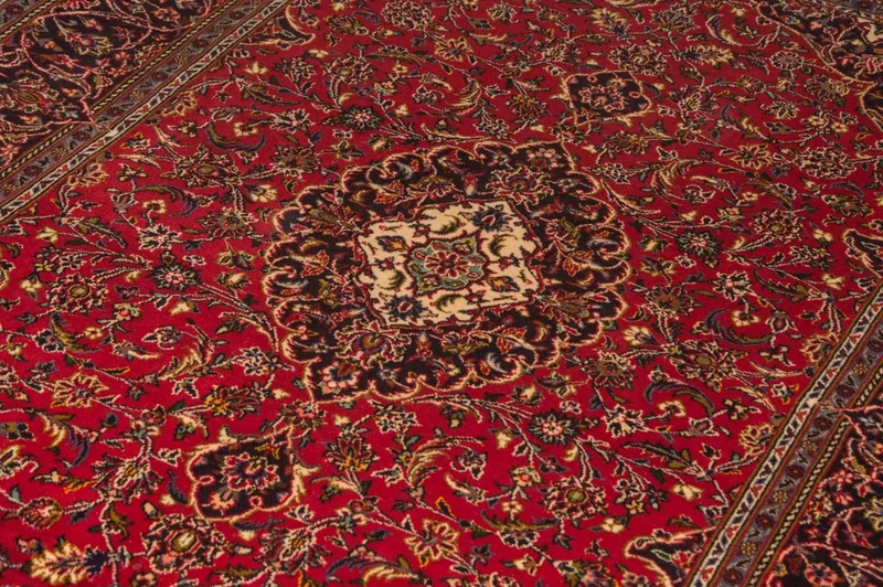 Keshan Teppich 141x216cm - Perserteppich - rot