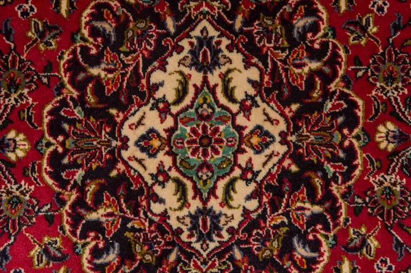 Keshan Teppich 141x216cm - Perserteppich - rot