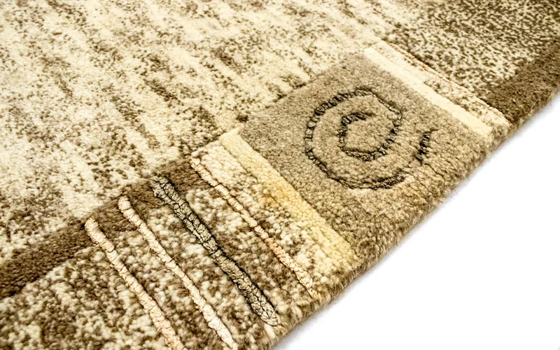 Nepal Teppich 90x161cm - Wollteppich - mehrfarbig