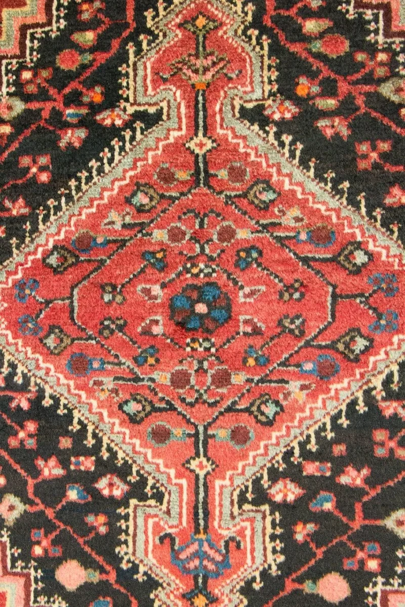 Hamadan Teppich 97x148cm - Perserteppich - blau