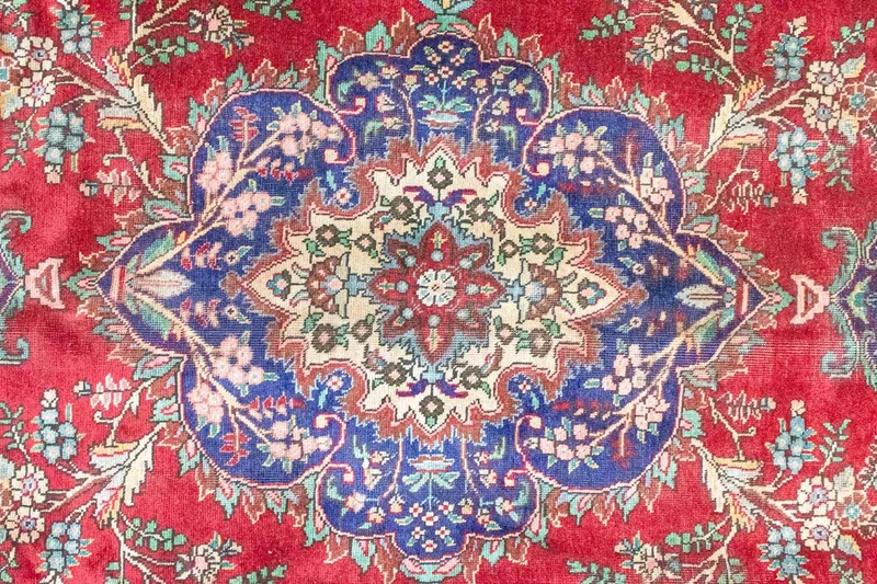 Täbriz Teppich 290x387cm - Perserteppich - rot
