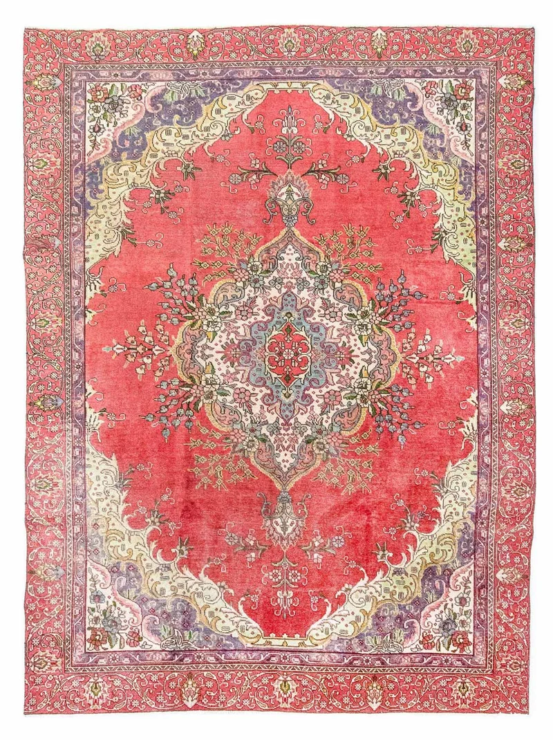 Täbriz Teppich 275x375cm - Perserteppich - orange