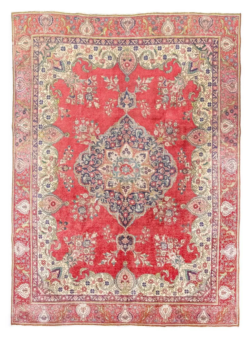 Täbriz Teppich 278x365cm - Perserteppich - rot
