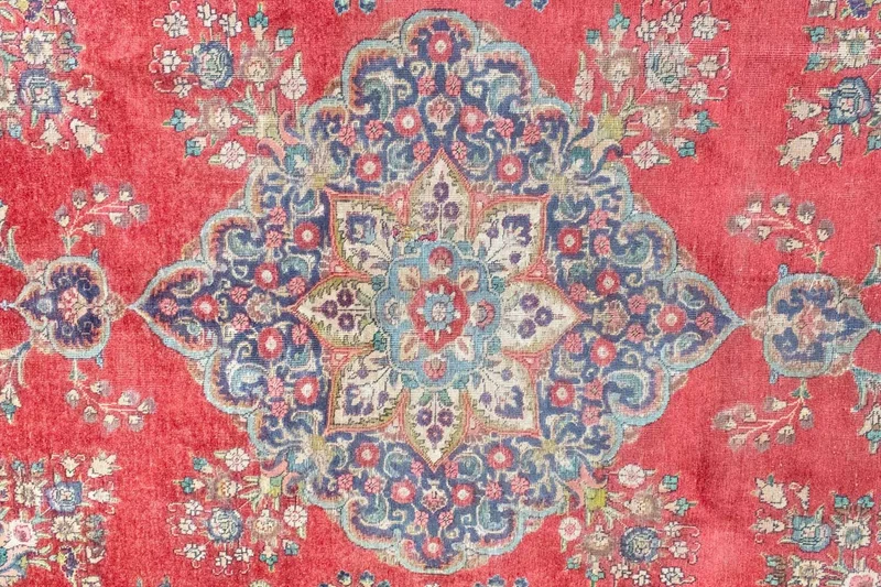 Täbriz Teppich 278x365cm - Perserteppich - rot