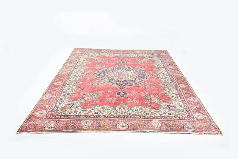 Täbriz Teppich 278x365cm - Perserteppich - rot
