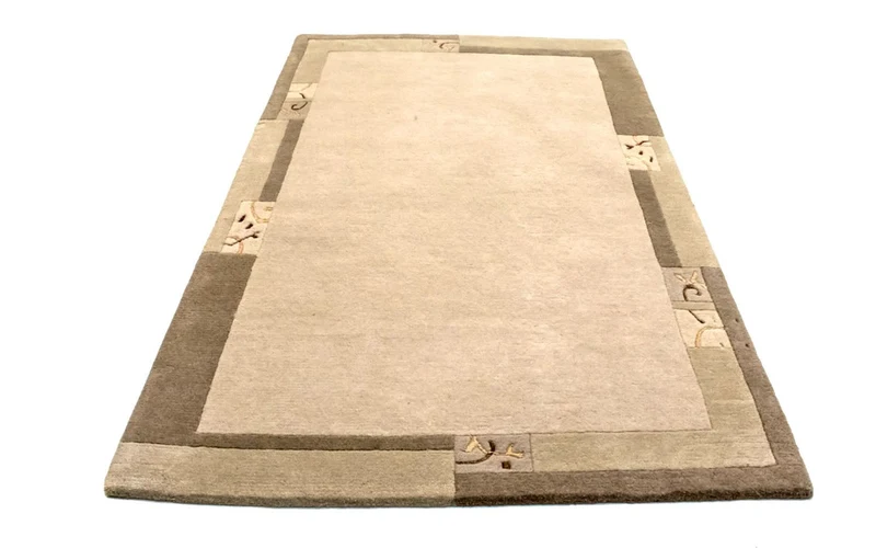 Nepal Teppich 121x191cm - Wollteppich - beige