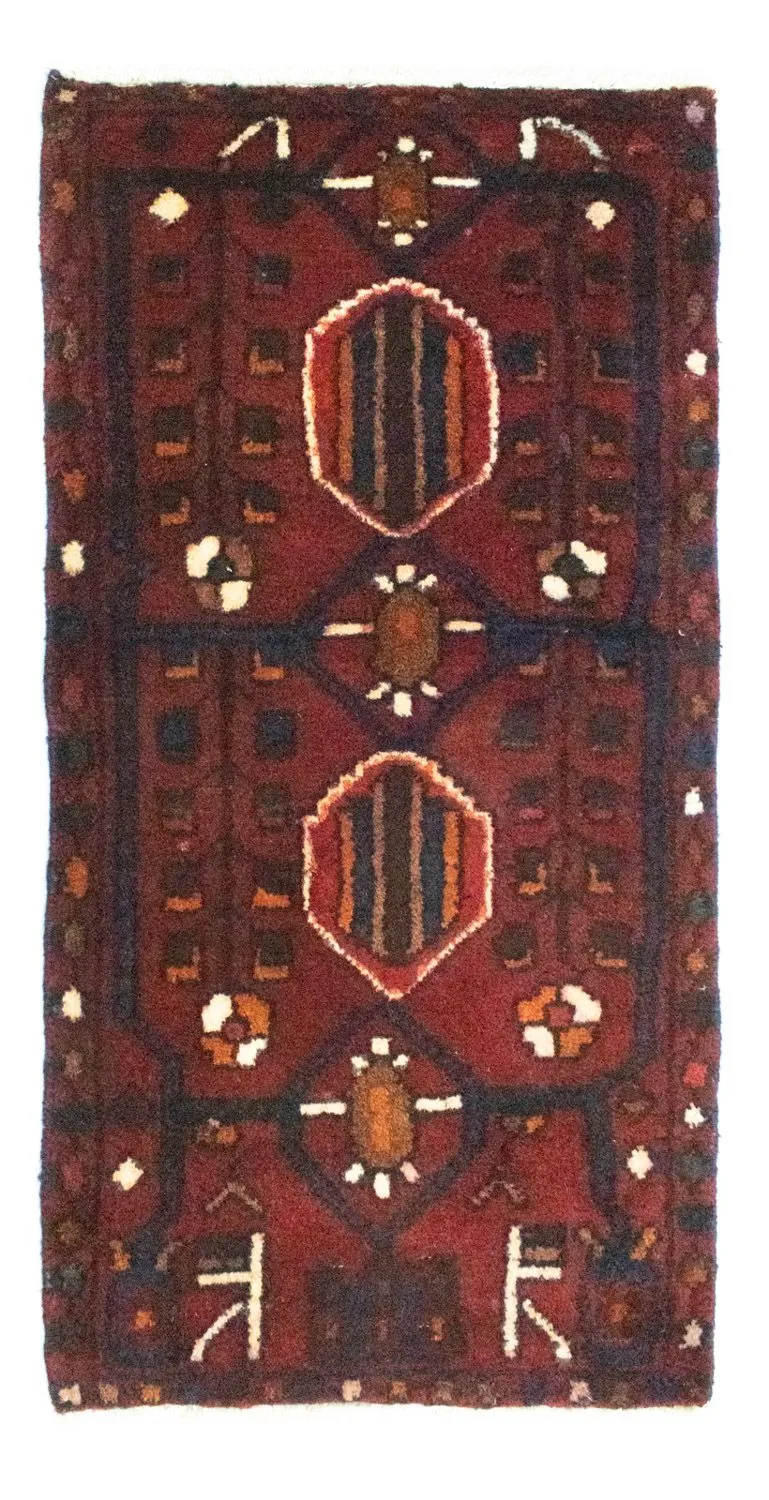 Hamadan Teppich 50x100cm - Perserteppich - rot