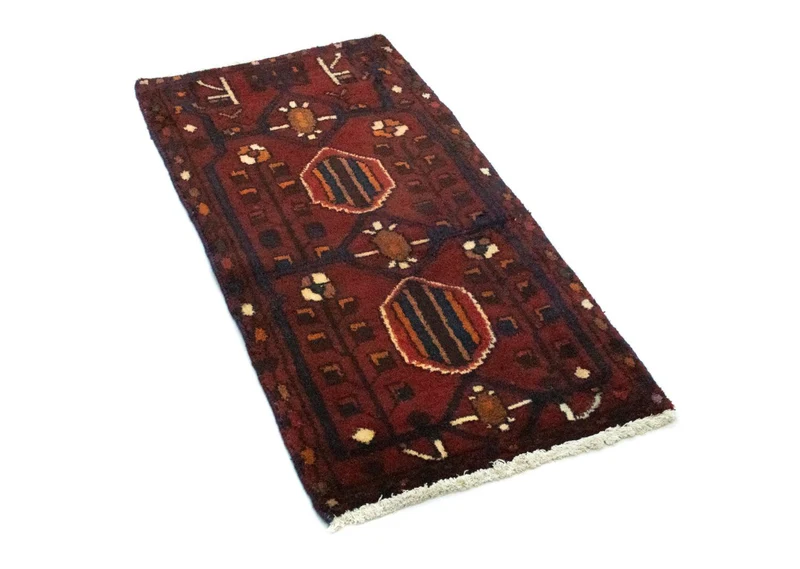 Hamadan Teppich 50x100cm - Perserteppich - rot