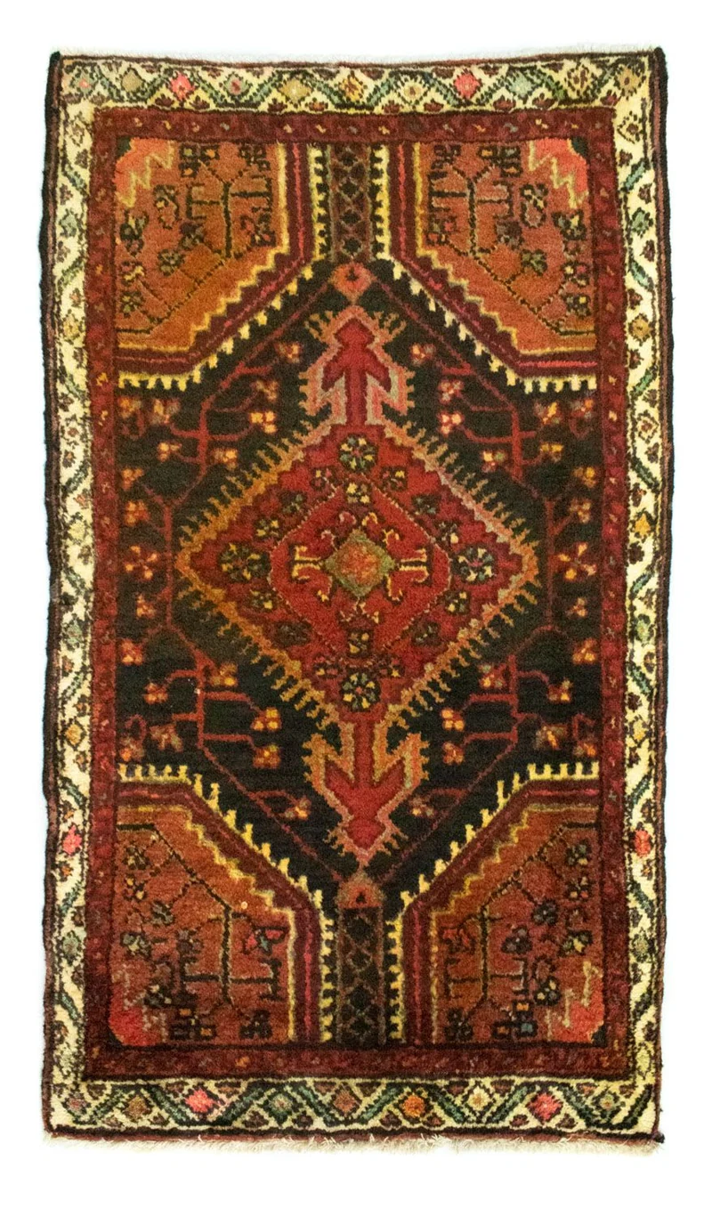 Hamadan Teppich 65x106cm - Perserteppich - blau