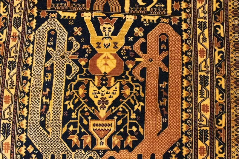 Afghan Teppich 87x153cm - Orientteppich - blau