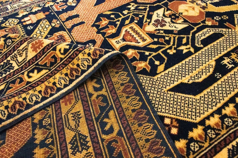 Afghan Teppich 87x153cm - Orientteppich - blau