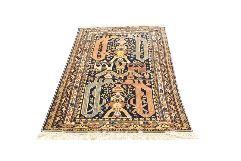Afghan Teppich 87x153cm - Orientteppich - blau