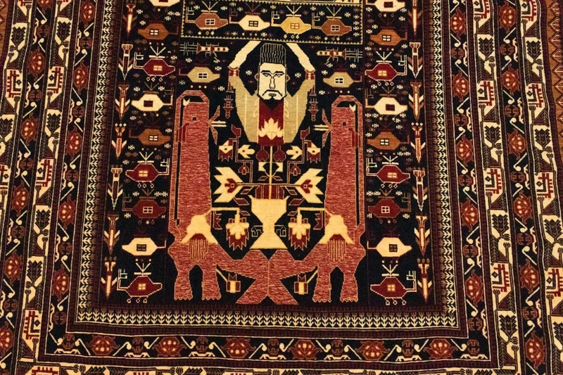 Afghan Teppich 122x196cm - Orientteppich - blau